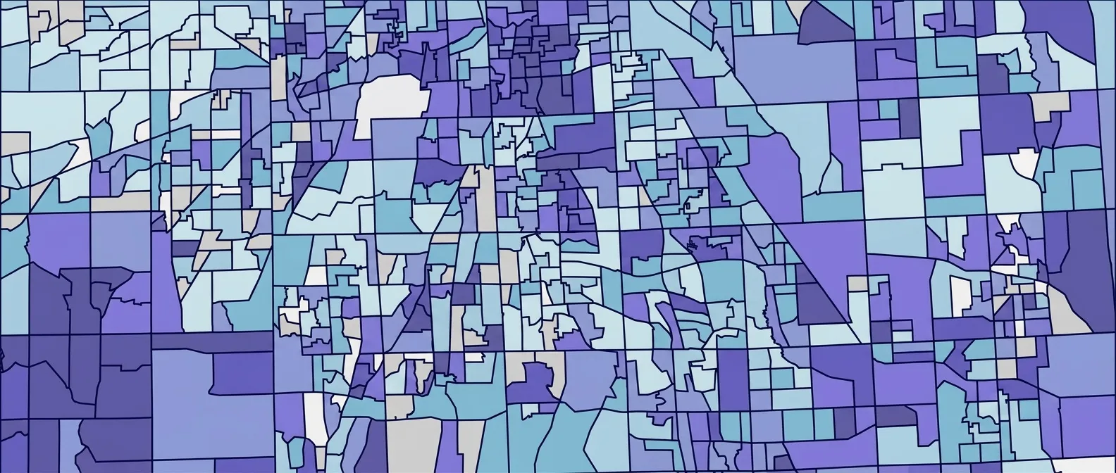 Static choropleth map of Chicago showing chronic disease burden by census tract